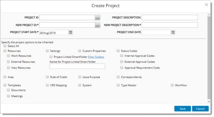 Creating A Project Window Creating a Project from an Existing Project