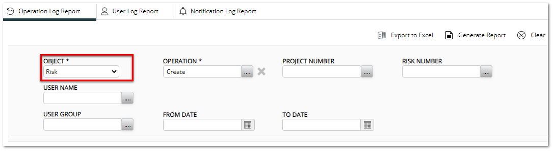 Operation Log