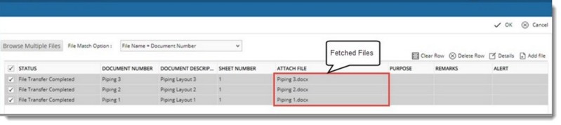 Working from document details window