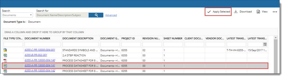 Working from document details window