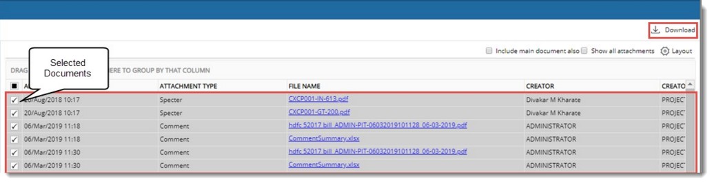 Working from document details window