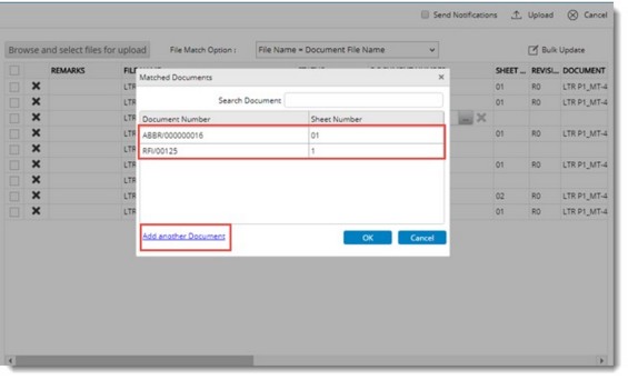 Working from document details window