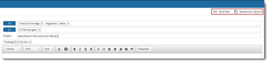 Working from document details window
